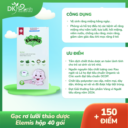 Gạc rơ lưỡi 40c hương dưa lưới